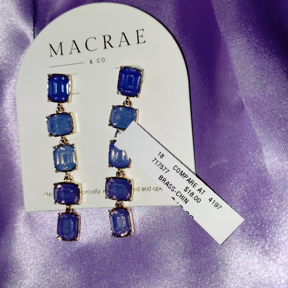 Blue Dangle Earrings